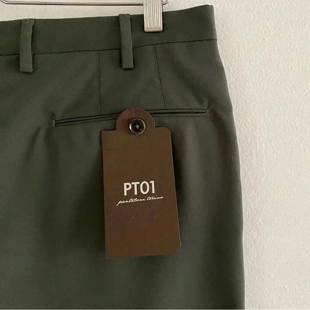 PT01 Slim Fit‎ Trousers Green Sz 48/Medium